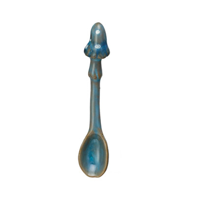 Creative Co-op Blue Solid Montrel Stoneware Mushroom-image