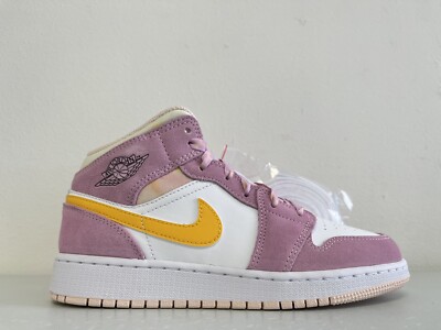 Nike Air Jordan 1 Mid SE Arctic Pink Tie Dye Orange DC9517-600 Size 5.5y-image