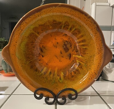 Calif USA 1109 Ceramic Bowl/Deep Serving Dish Mid Century Orange-image
