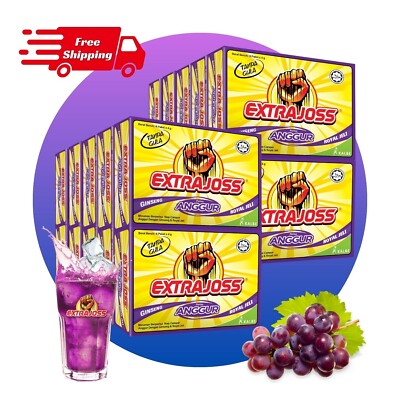 20 Boxes Extra Joss Energy Boost Drink Powder 120 Sachet Grape FREE SHIPPING-image
