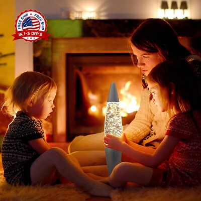 Lampara De Lava Tornado Con Luces LED Para Mesa Noche Niños Cuarto 16 Pulgadas-image
