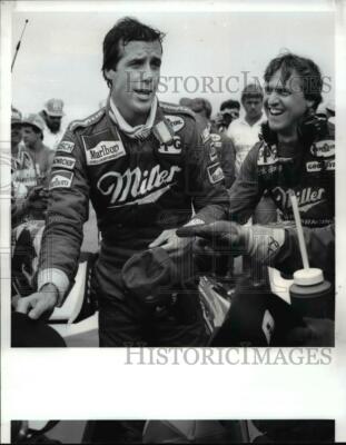 1986 Press Photo Danny Sullivan and crew members - cvb48700-image