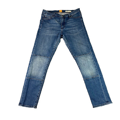 Womens Hugo Boss Jeans Slim Fit High Rise Stretch Blue Denim Orange 21 W30 L28-image