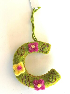 Wool Felt Embroidered Appliqued Alphabet Letter 