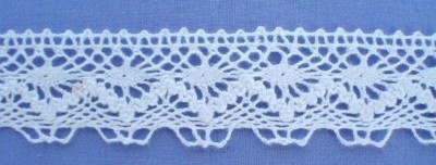32mm White Cotton Torchon Lace (per metre)-image