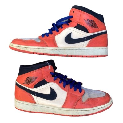2018 Nike Air Jordan 1 Mid Team Orange Black Size 13-image