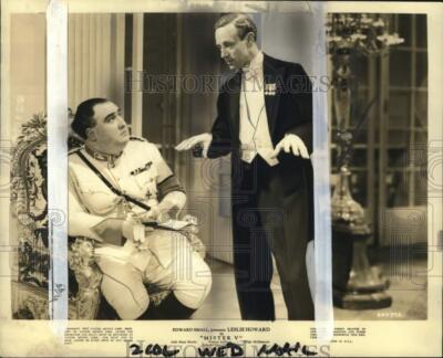 1942 Press Photo Actors Francis Sullivan & Leslie Howard star in 
