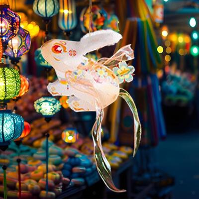 Mid Autumn Festival Lantern DIY Bunny Lantern for Spring Festival Wedding-image