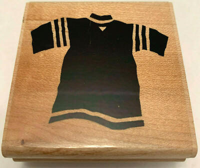 CTMH CO. Hockey Jersey Rubber Stamp - Wood Mounted-image