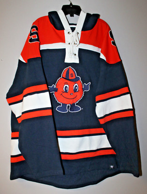 New NCAA Syracuse Orange old time jersey style mid weight cotton hoodie men S-image