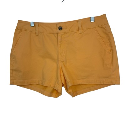 A.N.A. mid Rise Shortie Shorts Women Size 8 neon Orange 3.5 Inseam-image