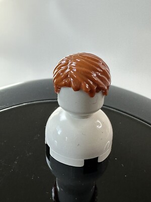 Lego Male Minifigure Orange Minifigure Tasseled Hair Mid-Length Side Part-image