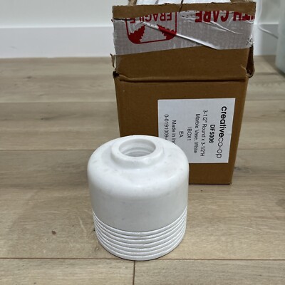 Creative Coop Marble Vase New In Box 3 1/2” Round And 3 1/2” Tall-image