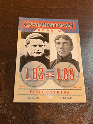 2013 Panini Cooperstown Collection — Cooperstown Numbers Game — Walsh/Joss #4-image