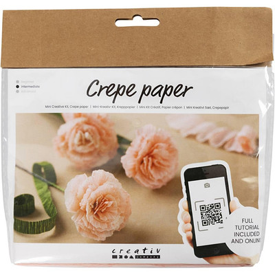 Creativ Company Mini Craft Sets Crepe Paper Floral Carnations - for Crafting Bea-image
