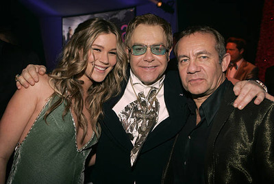 Joss Stone Sir Elton John Bernie Taupin at 13th Elton John AIDS Fo- Old Photo-image