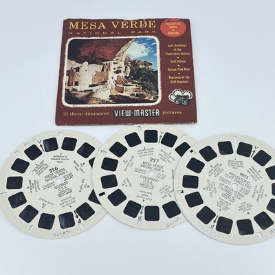 Vintage 1949 View Master Mesa Verde National Park reels 226, 227 and 9055 SD2-image