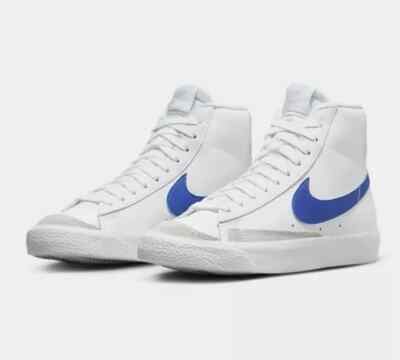 Nike Blazer Mid 77, Big Kids Size 5.5 NEW IN BOX White/Platinum/Game Royal-image