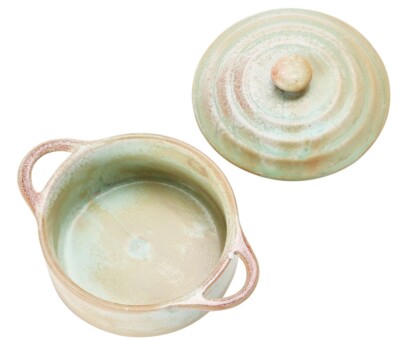 Creative Co-Op Reactive Glaze Mini Stoneware Celadon DF4058 Lot Of 4-image