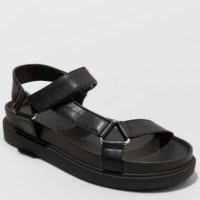 Women's Joss Sport Strap Sandals - A New Day - Black-image