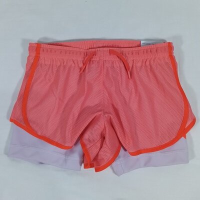 Girl's Nike Icon Clash Tempo Luxe Mid-Rise Running Short Orange Size: Small-NWT-image