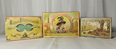 Victor Vaissier Replica Decorative Nesting Tins by Creative Co-Op - Set of 3-image