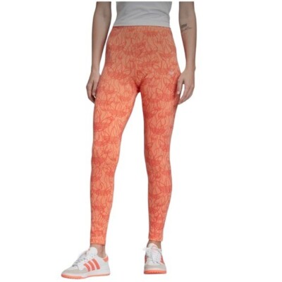 Adidas - NWT Mid-Rise Printed Sports Leggings with Elasticated Waist Sz M-image