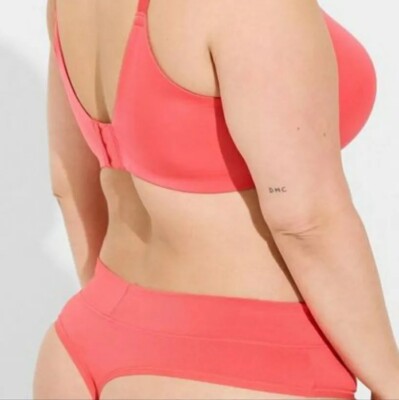 Torrid Bright Orange Active Microfiber Mid-Rise Thong Panty Plus Size 1X, 14/16-image