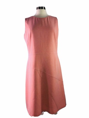 Womens Pink Orange Preston & York size 12 DRESS Sheath Sleeveless-image
