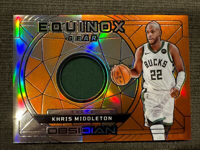 2023-24 Obsidian KHRIS MIDDLETON #EG-MID GAME USED Equinox Gear Orange SP /99-image