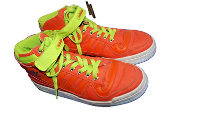 Mens 2010 Orange ADIDAS Originals Forum Mid Waxed Orange Size 9-image
