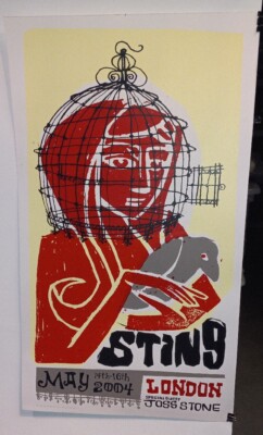 STING - w/ JOSS STONE 2004 CONCERT Event Poster London-image