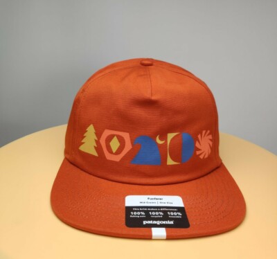 Patagonia Netplus Funfarer Mid Crown Cap Hat Orange Spirit Seasons One Size-image