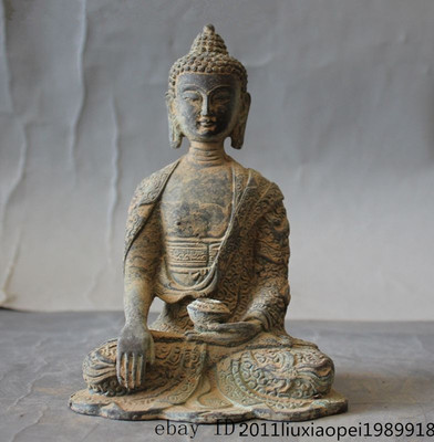 tibet buddhism Joss pure bronze sakyamuni Shakyamuni Amitabha buddha statue-image