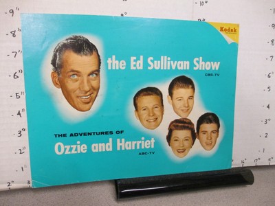 Ozzie & Harriet Nelson ABC TV show photo 1950s Ed Sullivan CBS Kodak store sign-image