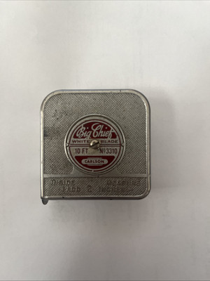 White Chief Carlson & Sullivan No3310 10Ft Pocket Sized Tape Measure Made in USA-image