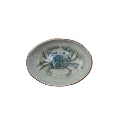 Creative Co-op Small Crab Hand-Painted Dish Novelty Decor-image