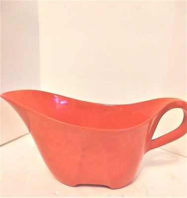 Vintage Branchell Orange Melmac Gravy Boat Old School Retro Mid Century-image
