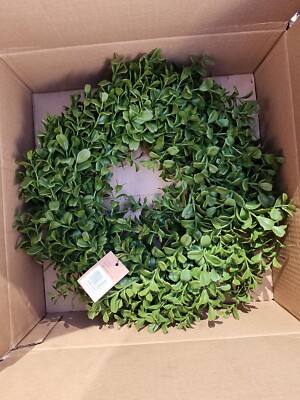 Creative Co-Op Faux Boxwood Wreath Green-image