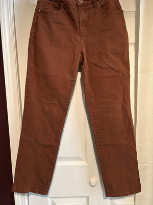 Gloria Vanderbilt Jeans Women 2 Orange Denim Medium Wash Mid Rise Amanda Pockets-image