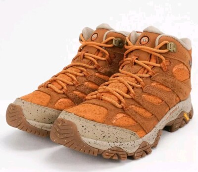 Merrell Mens Moab 3 Mid GoreTex Trail Hiking Shoes Size 8.5 Burnished Orange-image