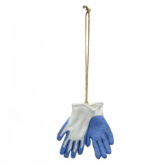 Creative Co-op Dipped Blue Glove Resin Ornament Bauble-image
