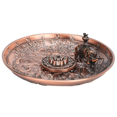 Incense Holder Dragon Phoenix Plate Joss Stick Burner  Elephant Stand Home-image