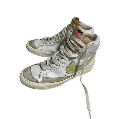 Nike Women's Blazer Mid 77 High Top Sneaker Athletic Shoes White Green Size 7.5-image