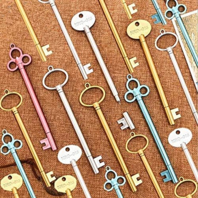 40 Pieces Novelty Key Style 0.5 Mm Gel Ink Pen, Magnolora Creative Office Statio-image