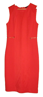 Flamingo Orange Sleeveless Dress 6 Back Zip NWT Spring Summer Party Work Career-image