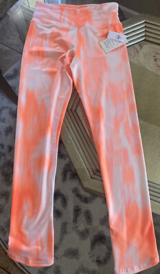 girls old navy xl 14-16 active leggings neon orange white-image