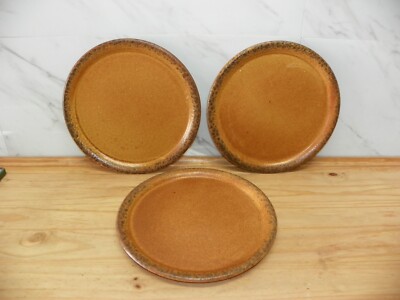 SET OF 3 NELSON MCCOY POTTERY DINNER PLATES CANYON MESA 10 1/2