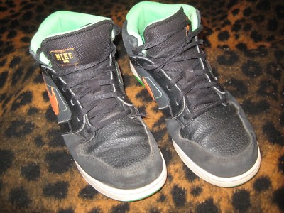 Morgan Mid 3 Junior Active Lifestyle Skate Shoe, Black, Orange, Green Size 5 EUC-image
