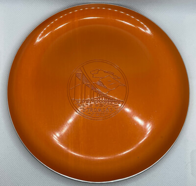 Emalox Norway Orange Aluminum Dish mid century-image